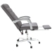 Silla de oficina reclinable cuero sintético gris