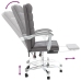 Silla de oficina reclinable cuero sintético gris