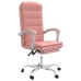 Silla de oficina reclinable cuero sintético rosa