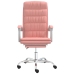 Silla de oficina reclinable cuero sintético rosa