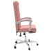 Silla de oficina reclinable cuero sintético rosa