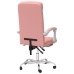 Silla de oficina reclinable cuero sintético rosa