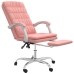 Silla de oficina reclinable cuero sintético rosa