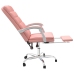 Silla de oficina reclinable cuero sintético rosa