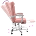 Silla de oficina reclinable cuero sintético rosa