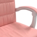 Silla de oficina reclinable cuero sintético rosa