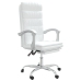 Silla de oficina reclinable cuero sintético blanco