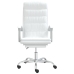 Silla de oficina reclinable cuero sintético blanco