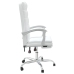 Silla de oficina reclinable cuero sintético blanco