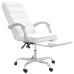 Silla de oficina reclinable cuero sintético blanco