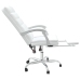 Silla de oficina reclinable cuero sintético blanco