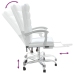 Silla de oficina reclinable cuero sintético blanco