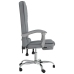 Silla de oficina reclinable con masaje de tela gris claro