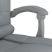 Silla de oficina reclinable con masaje de tela gris claro