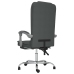 Silla de oficina reclinable con masaje de tela gris oscuro