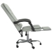 Silla de oficina reclinable con masaje terciopelo gris claro