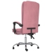 Silla de oficina reclinable con masaje terciopelo rosa