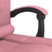 Silla de oficina reclinable con masaje terciopelo rosa