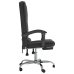 Silla de oficina reclinable con masaje terciopelo negro