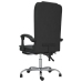 Silla de oficina reclinable con masaje terciopelo negro