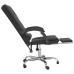 Silla de oficina reclinable con masaje terciopelo negro