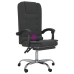 Silla de oficina reclinable con masaje terciopelo negro