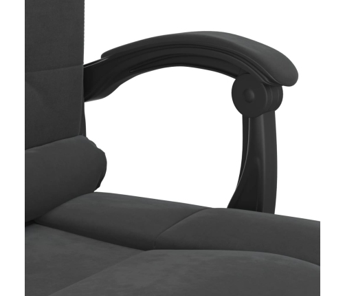 Silla de oficina reclinable con masaje terciopelo negro