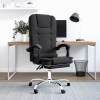 Silla de oficina reclinable con masaje terciopelo negro