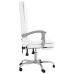 Silla de oficina reclinable masaje cuero sintético blanco