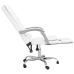 Silla de oficina reclinable masaje cuero sintético blanco