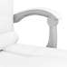 Silla de oficina reclinable masaje cuero sintético blanco