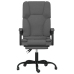 Silla de oficina reclinable con masaje de tela gris oscuro