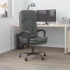 Silla de oficina reclinable con masaje de tela gris oscuro