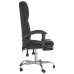 Silla de oficina reclinable masaje cuero sintético negro