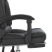 Silla de oficina reclinable masaje cuero sintético negro