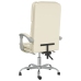 Silla de oficina reclinable masaje cuero sintético color crema