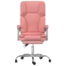 Silla de oficina reclinable masaje cuero sintético rosa