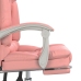 Silla de oficina reclinable masaje cuero sintético rosa