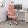 Silla de oficina reclinable masaje cuero sintético rosa