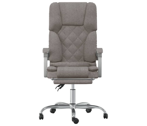 Silla de oficina reclinable con masaje tela gris taupé