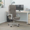 Silla de oficina reclinable con masaje tela gris taupé