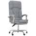 Silla de oficina reclinable con masaje de tela gris claro