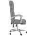 Silla de oficina reclinable con masaje de tela gris claro