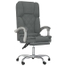 Silla de oficina reclinable con masaje de tela gris oscuro