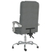 Silla de oficina reclinable con masaje de tela gris oscuro