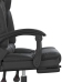 Silla de oficina reclinable masaje cuero sintético negro