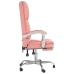 Silla de oficina reclinable masaje cuero sintético rosa