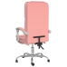 Silla de oficina reclinable masaje cuero sintético rosa