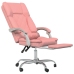 Silla de oficina reclinable masaje cuero sintético rosa