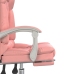 Silla de oficina reclinable masaje cuero sintético rosa